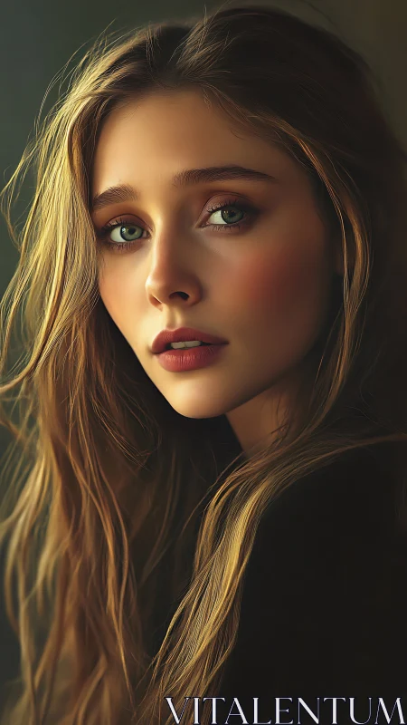 Soft golden portrait captures a thoughtful, gentle gaze