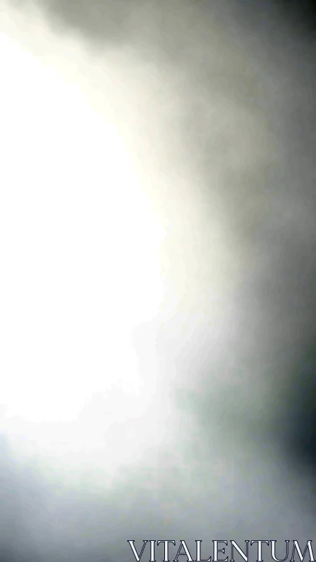 Soft white light diffuses into hazy gray gradient field