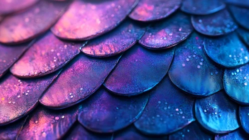 Iridescent macro scales rendered with high-gloss specular lighting