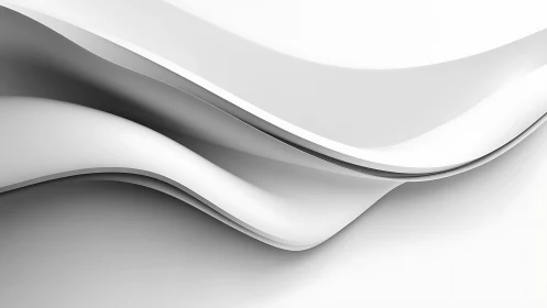 White curved layers form minimal flowing abstract surface