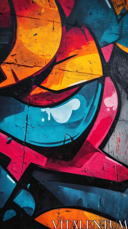 Electric wall graffiti ignites color storms on cracked concrete.