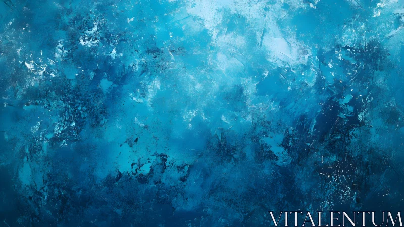 Abstract blue ocean-inspired texture in modern impressionist style.