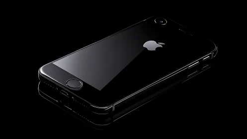 Sleek iPhone Sits in Striking Black Minimalist Glory