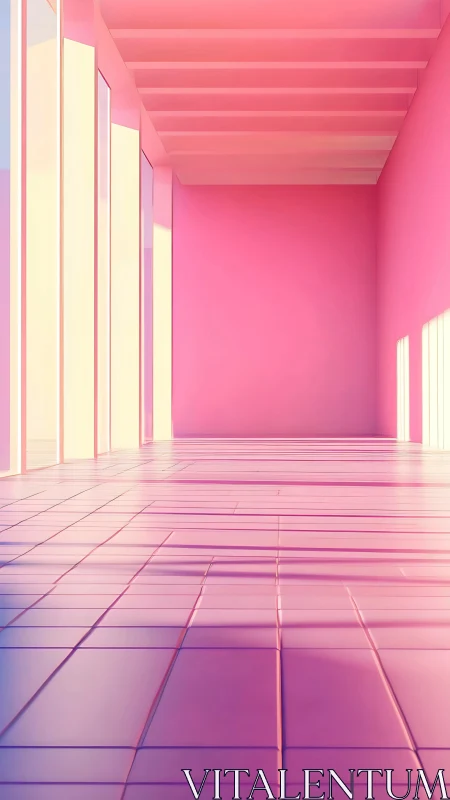 Neon Dreams in Soft Pink Space.