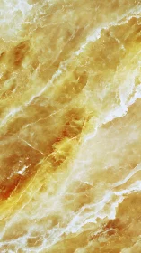 Striated golden onyx marble plane with translucent veining.