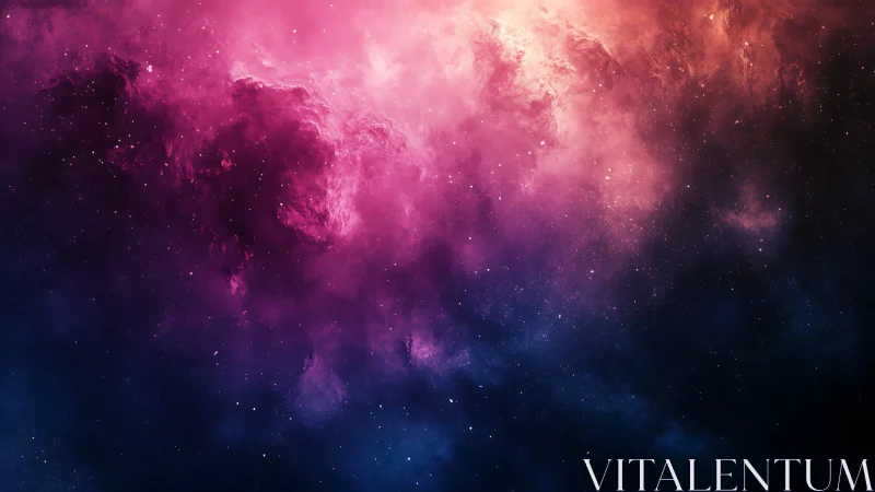 Nebular plasma cloud renders with deep magenta to cyan gradient