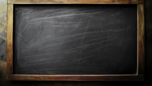 Inviting empty chalkboard waits quietly for fresh ideas