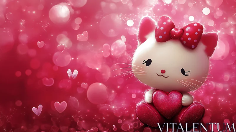 Kitty's Love: A Whimsical Hello Kitty Valentine.