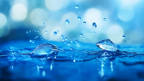 Liquid fireworks dance across a sapphire water horizon.