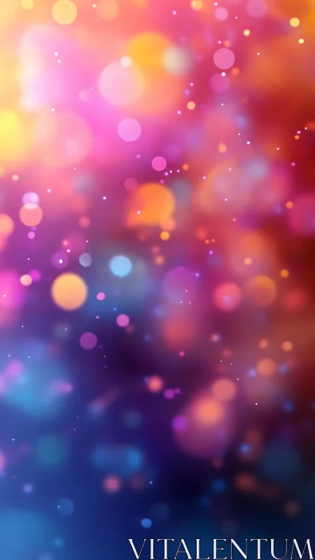 Colorful bokeh lights drift across a dreamy gradient field.