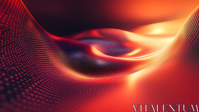 Vibrant Abstract Digital Wave Pattern in Warm Gradient Colors.