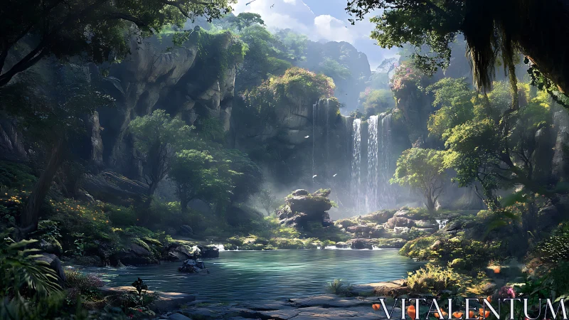 Cascading Eden: Where Ancient Stone Breathes Living Waterfalls