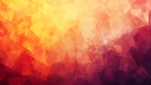 Warm Abstract Polygonal Background in Red and Orange Tones.