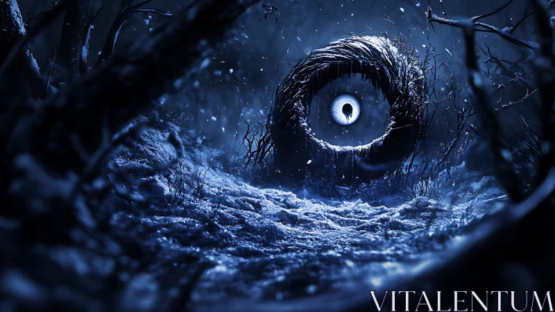 Cryogenic forest aperture with monocular biomorphic sentinel.