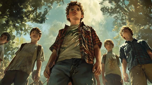 Young Adventurers Discover Wonder in an Enchanted Forest