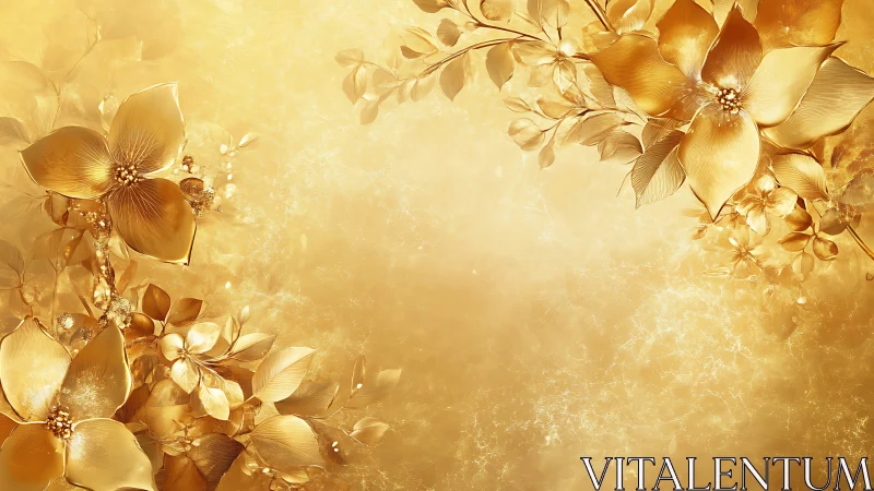 Luminous Golden Blossoms Dance Through Honeyed Light.