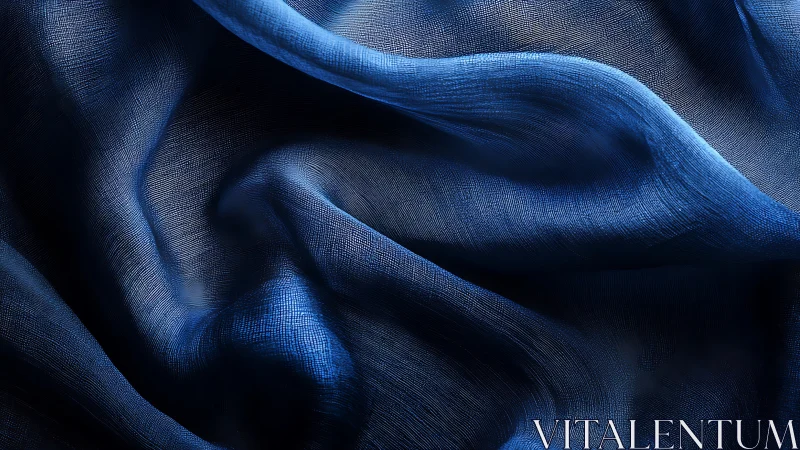 Soft blue fabric folds create gentle waves of soothing calm