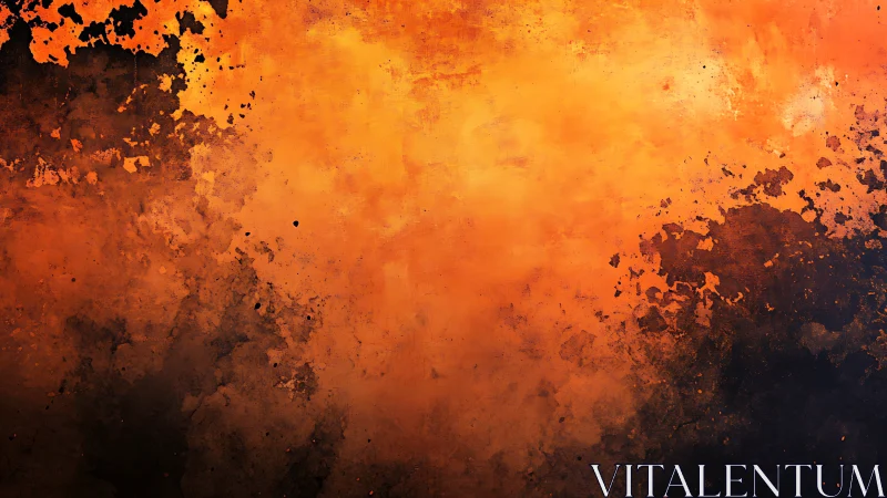 Molten Fire Texture. Orange Black Gradient Explosion.