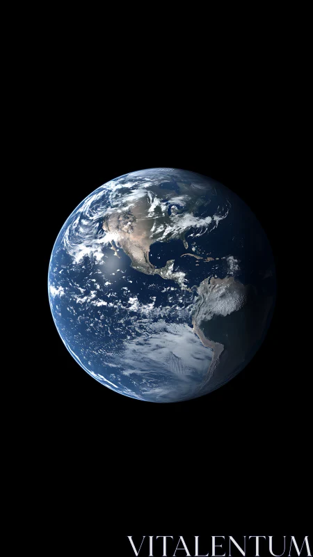 Our blue home floating gently in the quiet of space.