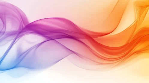 Multicolored translucent wave gradients flow across frame