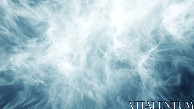 Ethereal white mist swirling in abstract digital art style.