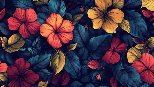 Botanical Fireworks Burst Against Deep Twilight