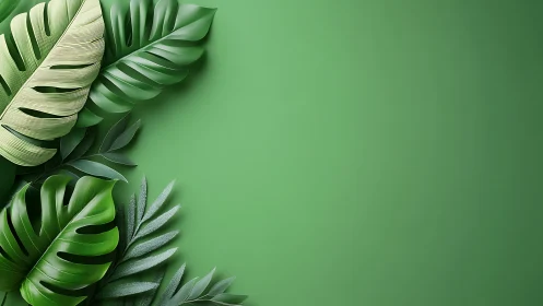 Layered tropical foliage forms a balanced asymmetric border