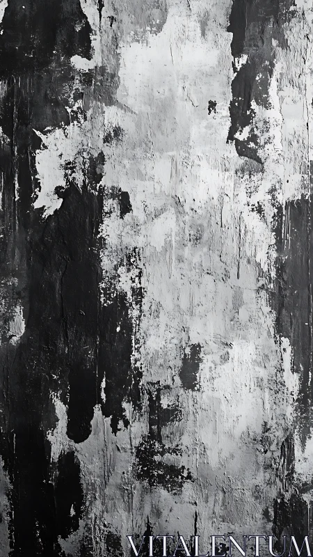 Monochrome textured abstract surface with peeling layers.