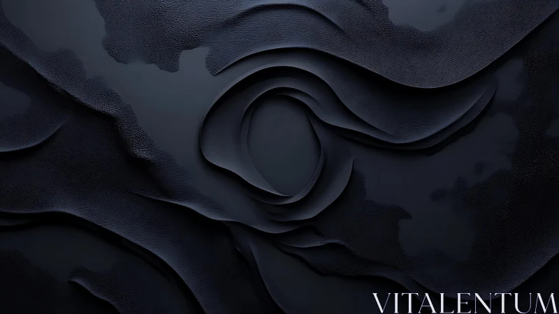 Abstract dark layered waves in textured modern minimalist style.