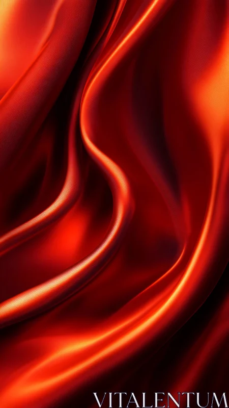 Fluid Red-Orange Gradient with Curved Light Streams.