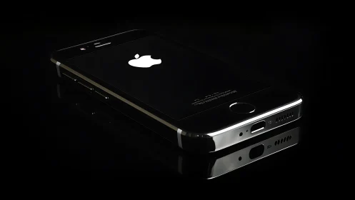 Sleek Black iPhone Shines with Metallic Details