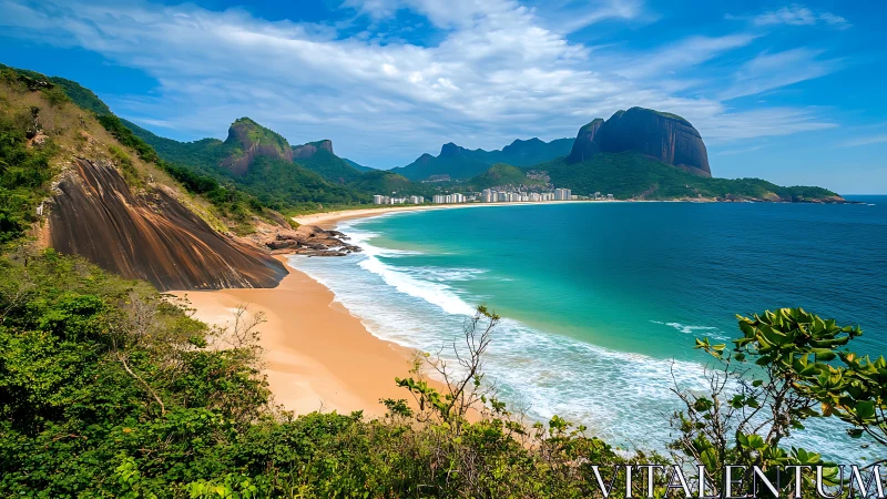 Emerald Shores Meet Stone Giants: Brazil's Coastal Paradise.