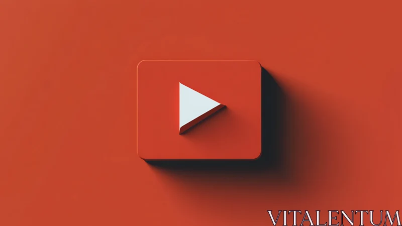 Red rounded square container with white play button symbol