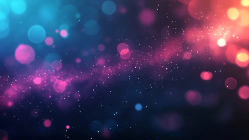 Spectral bokeh nebula field with chromatic depth gradients.