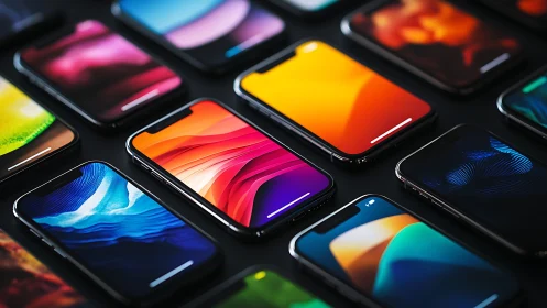 Prismatic smartphone gallery gleams with vivid digital horizons.