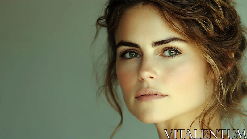 Soft side-lit portrait with shallow depth and warm tonal grading