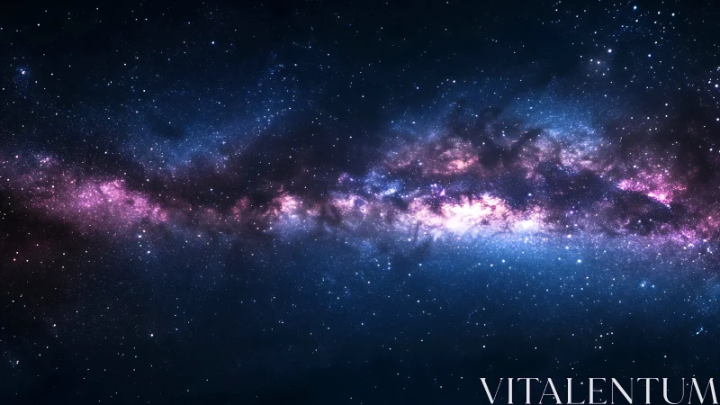 Starlit galactic river glowing softly across deep night.