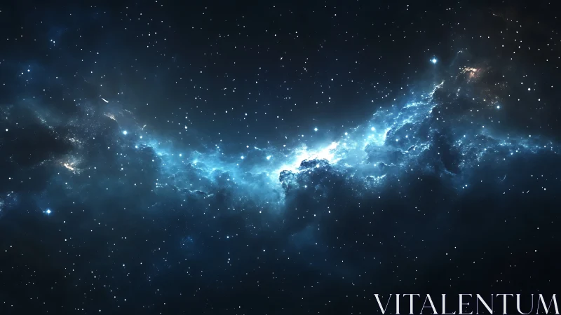 Starlit Nebula River Carving Electric Paths Through Night.