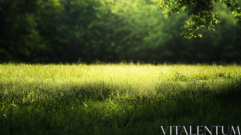 Backlit meadow grass in soft-focus natural light study.