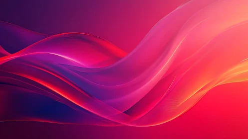 Abstract gradient waves in vivid magenta and orange.