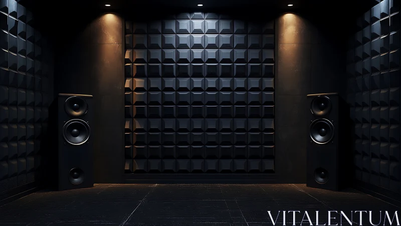 Deep charcoal listening room invites rich, immersive sound