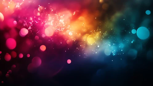 Prismatic nebula bokeh drifts across a dreamlit cosmos.