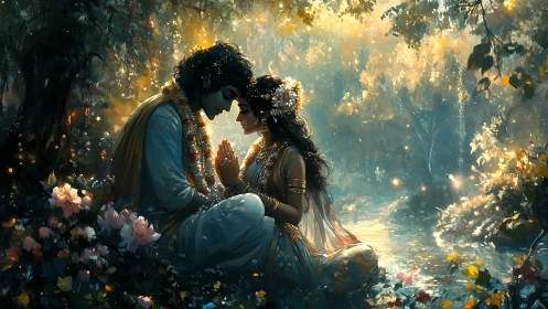 Two Souls Converge Where Golden Light Ignites Romance