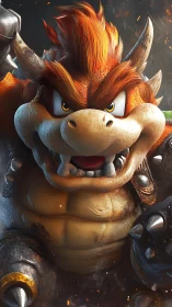 Fiery horned creature rendered in cinematic 3D detail.