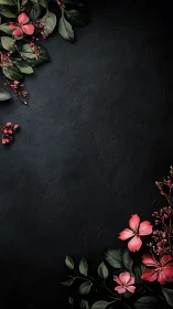 Coral Blooms Dance Against Shadow's Velvet Canvas