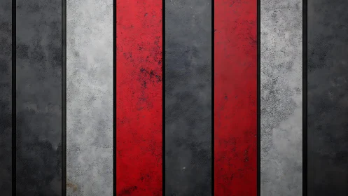 Grunge Vertical Striped Pattern in Red, Gray, and Black Tones.