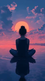 Soft sunset meditation welcomes a quiet moment of calm