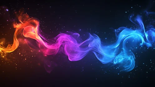 Chromatic Energy Dance Across the Void.