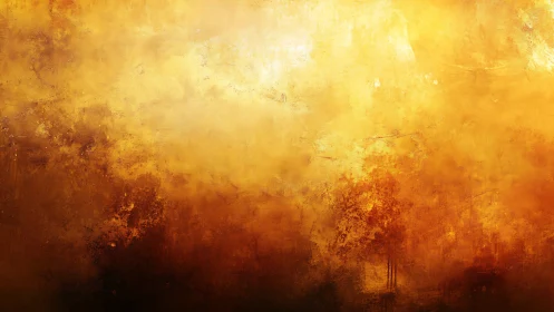 Radiant ember haze across abstract golden horizon field.