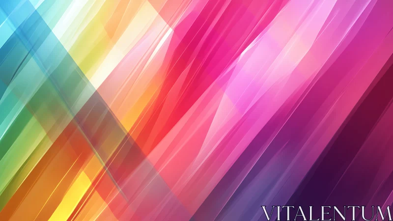 Vibrant geometric abstract art with colorful diagonal streaks.